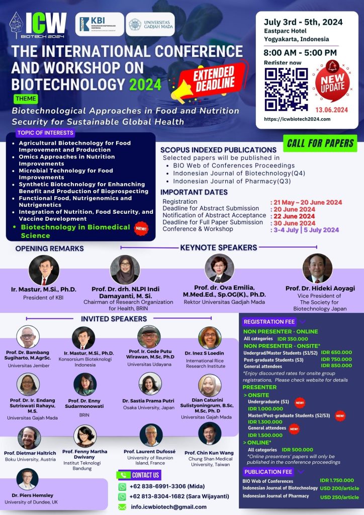 The International Conference on Biotechnology 2024 Biotechnological